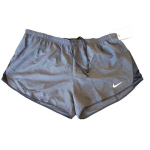 Womens Nike Dri-Fit Running Shorts Gray Lined NEW
